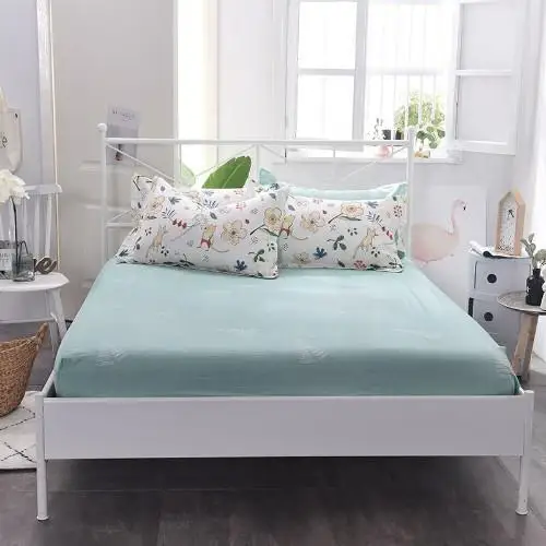 fitted sheet 3 Чистый хлопок, простыня с милой флорой, Твин/Полный/Королева Размер, простыня, набор, цветок Шамса, красочная полоска, детская кровать 36 - Цвет: fitted sheet 3