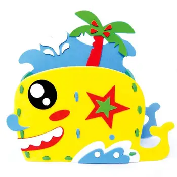 

EVA Handmade Pen Vase Pencil Pot Thinking Ability Creative Lovely Cartoon Exercise Image Paste DIY 3D Sticker Random