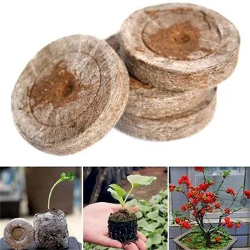 

10/20/40pcs Nursery Nutrition Blocks Compressed Peat Blocks Nursery Blocks for Grow Seedlings YE-Hot