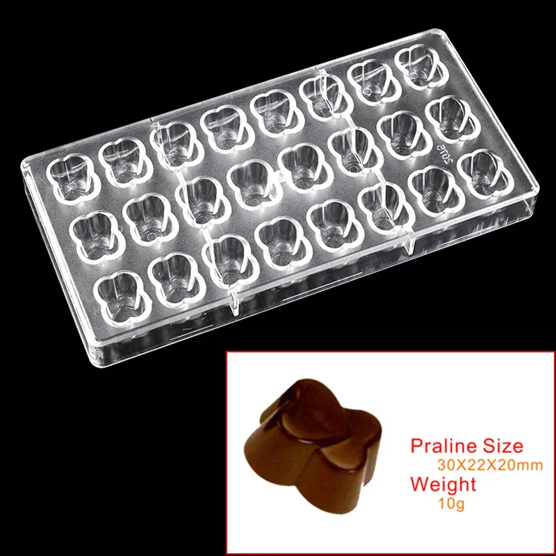 DIY 하트 모양 폴리 카보네이트 초콜릿 몰드, 케이크 장 제과 도구, Bakeware 베이킹 과자 캔디 몰드