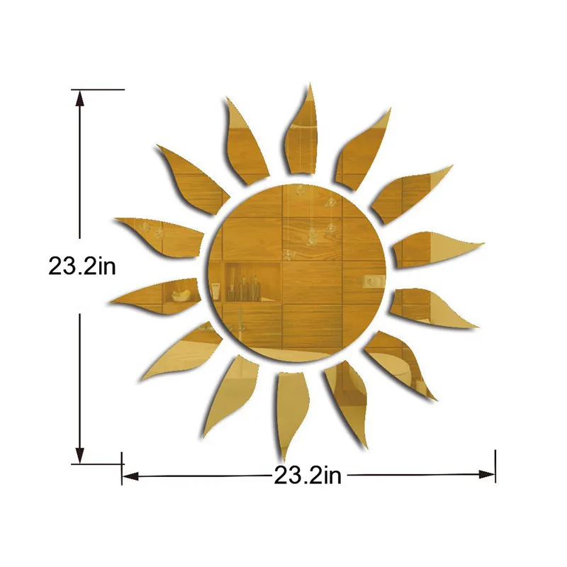 TTLIFE 3D Солнцезащитная зеркальная Настенная Наклейка s домашняя декоративная принадлежность акриловая оконная наклейка стеклянная пленка 30x30 см настенные наклейки