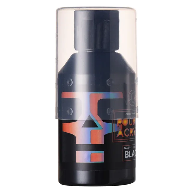 OPHIR 100ML Professional Pouring Acrylic Paint Fluid Marbling Paint for Artist DIY Art Supplies 36 Colors for Choose NO.1 BLACK