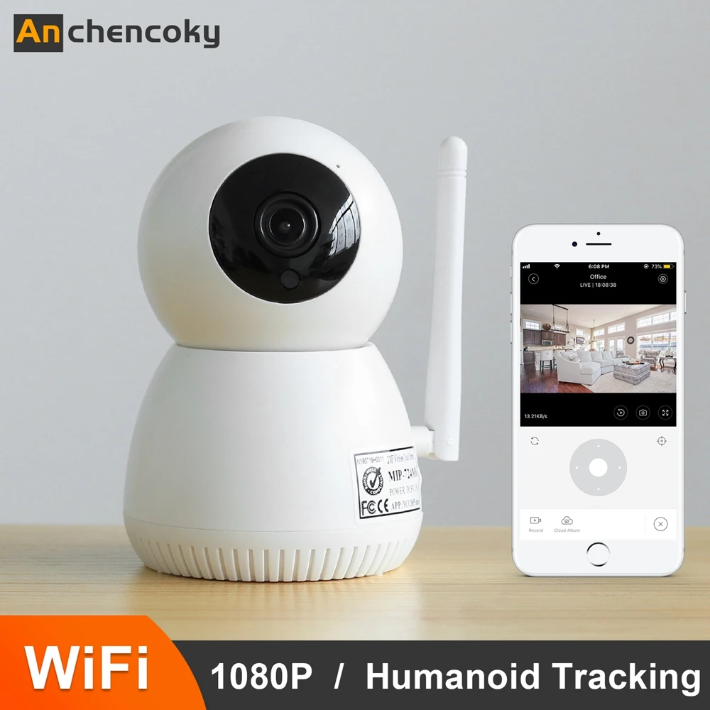 Wifi Camera 1080P IP Camera with 128G card 355 Degrees Rotation IR Night Vision Baby Monitor Remote Viewing/Talking  Pet Camera planet ip30 ipv6 ipv4 l2 8 port 10 100 1000t 802 3at poe 2 port 1g 2 5g sfp wall mount managed switch with lcd touch screen 20 70 degrees c du