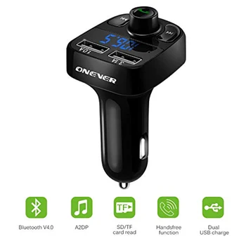 

Bluetooth FM Transmitter for Car with Dual USB Charging Ports Hands-Free Car Charger Radio Receiver MP3 Player audio module