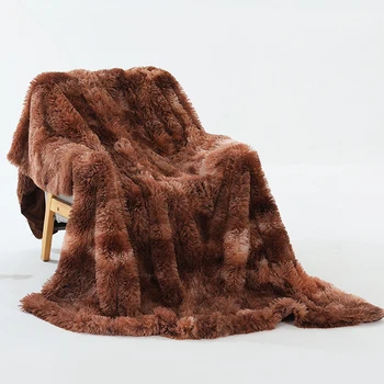 

Couch For Sofa Bed Home Decor Super Soft Machine Washable Living Room Faux Fur Warm Shaggy Reversible Throw Blanket Office