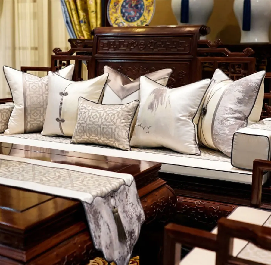 Винтажная элегантная подушка для пейзажа/Чехол almofadas, Современная дизайнерская Подушка для спины 45 50 60, Ретро декоративный чехол для подушки