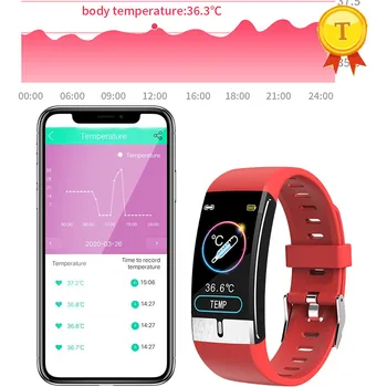 

1.08 color screen Smart Bracelet Body Temperature PPG ECG Heart Rate blood oxygen Monitor Sports Band SmartWatch Fitness Tracker