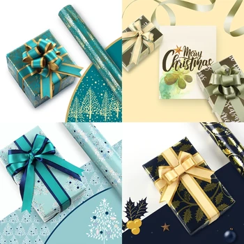 

4 Sheets Waterproof Christmas Wrapping Tissue Paper DIY Gift Present Box Packaging Wrap Party Decoration With Careful Package