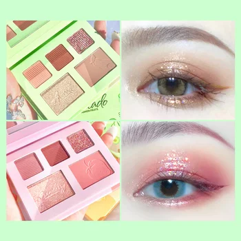

5 Color Matte Eye Shadow Palette Eyeshadow Kit Shadows Makeup Waterproof Metallic Shiny Cosmetic Diamond Glitter Pigment TSLM1
