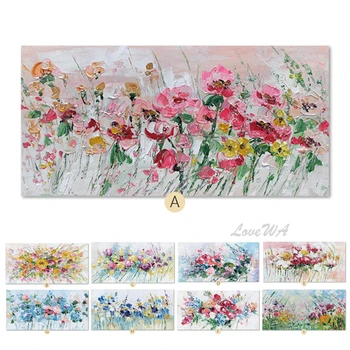 

3D Thick Flower Oil Painting Hand Painted Flower Painting Art Canvas Wall Art Oil Paintings Wall Picture For Home Living Decor