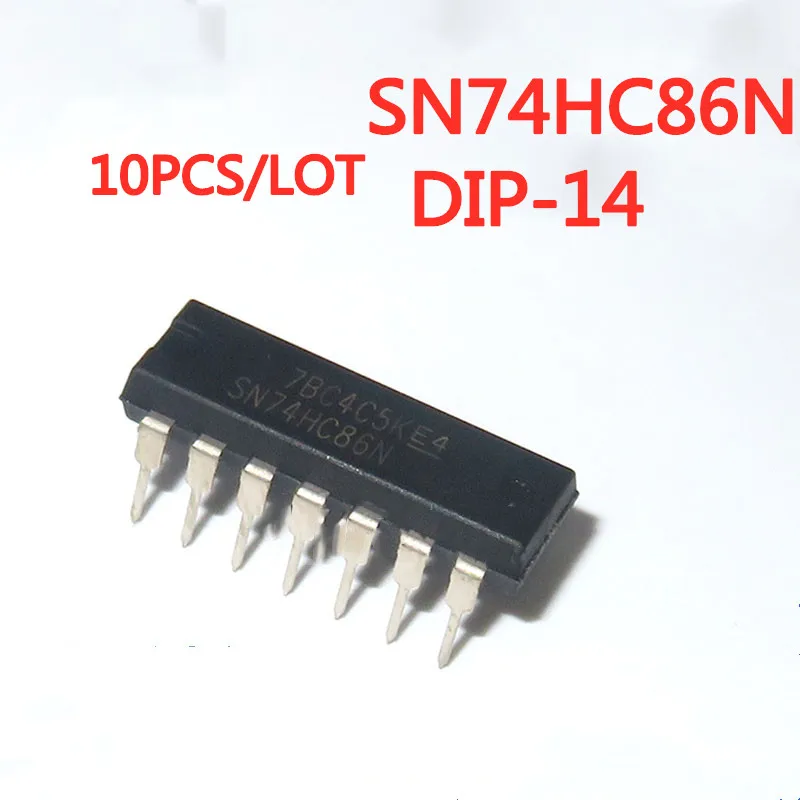 

10PCS/LOT NEW SN74HC86N 74HC86 DIP-14 IC chip 2 input In Stock