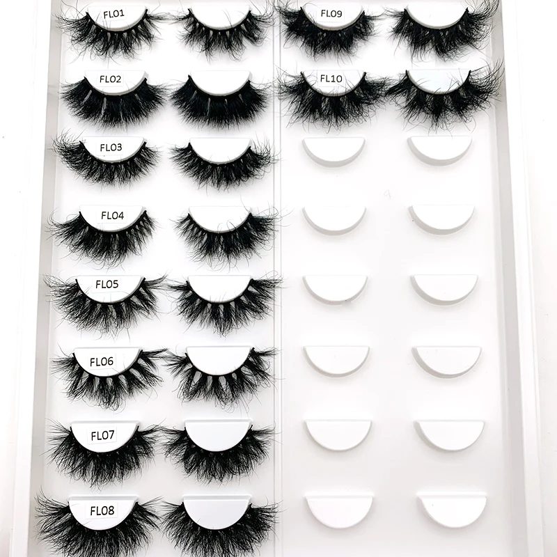 Mikiwi FL 18-22mm Fluffy Lashes 10/20/30/50/100 Pairs 100% Handmade Messy Wholesale 3d Mink Make up Lashes Dramatic Eyelashes 6