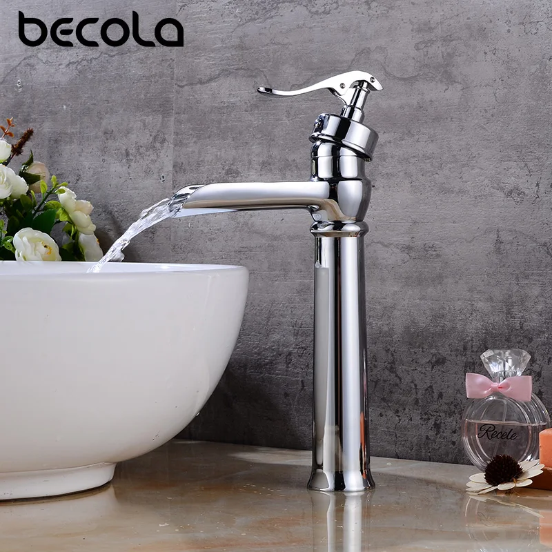 

Becola New Design Solid Brass Basin Faucet Single Handle Antique and Black Bathroom Tap Brushed Nickel Basin Mixer B-8115