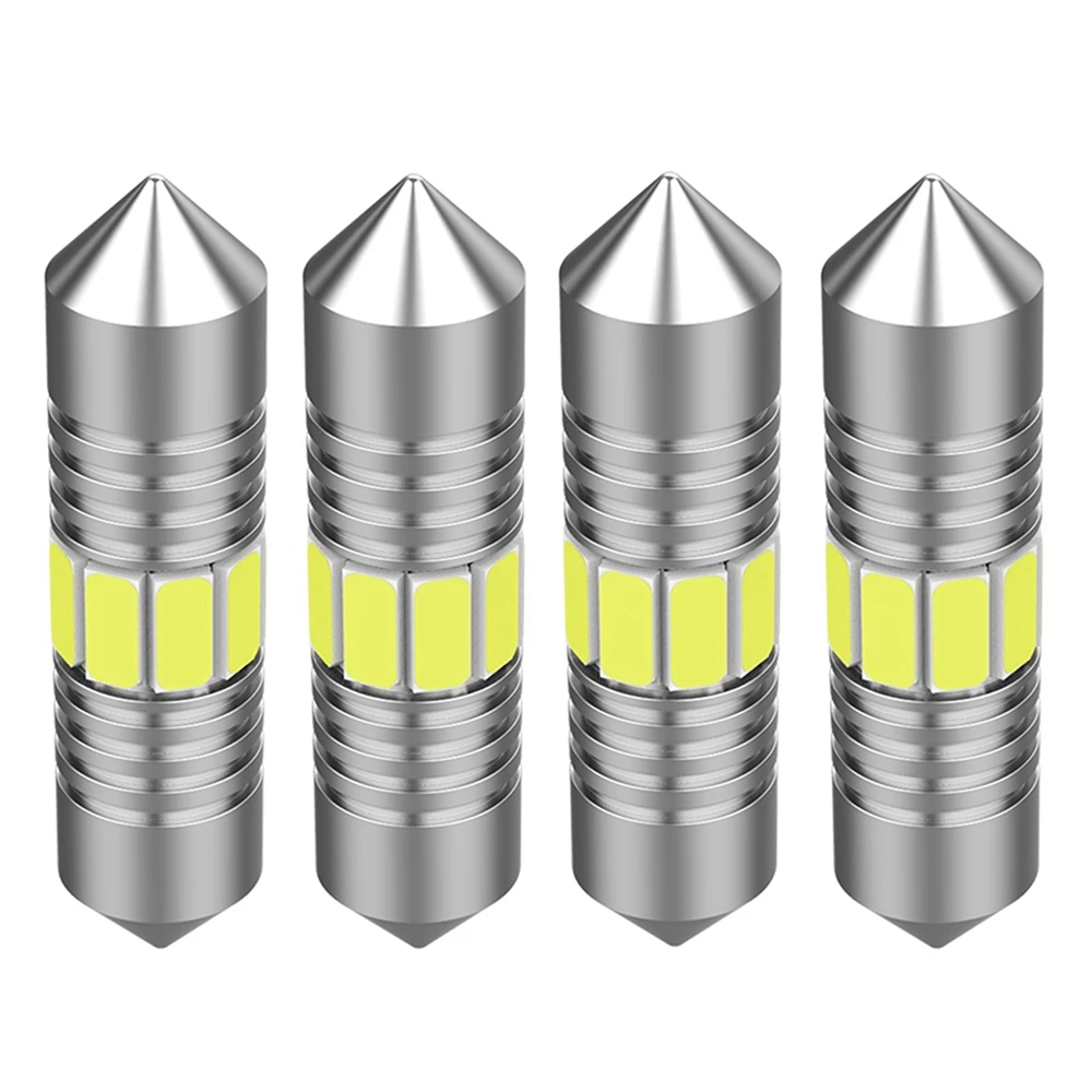 

4PCS Festoon 31mm 36mm 39mm 41mm C5W C10W Super Bright LED Bulb Car Dome Light Canbus Auto Interior Reading Lamp White