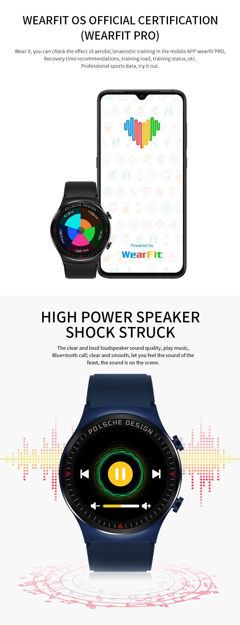 Smart Watch HW26 AMOLED Display Men Sport Clock Bluetooth Make Call Music Play Wristband Heart Rate Monitor Women Smartwatch