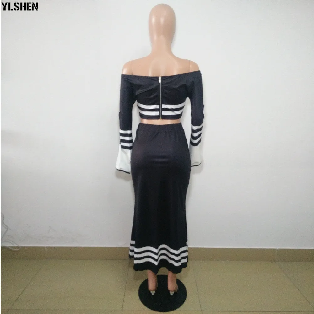 2 Piece Set Crop Tops + Skirt African Clothes Summer Dresses for Women Africa Clothing Dashiki Sexy Lady Two Piece Matching Set 17