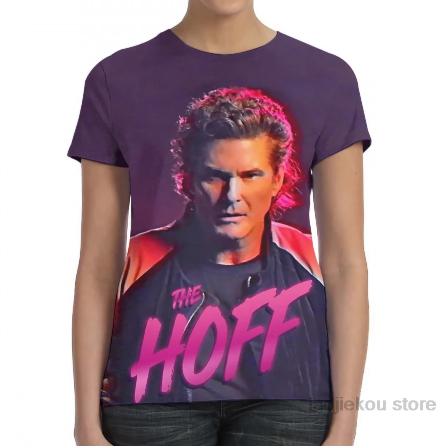 The Hoff-David Hasselhoff Ретро повторяющийся Patten Мужская футболка женская модная футболка с принтом для девочек футболки для мальчиков