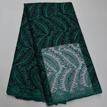

Green African Net Swiss Voile Lace Fabric High Quality French Tulle Mesh Lace Fabric 2020 Nigeria Lace Guipure Embroidery Fabric