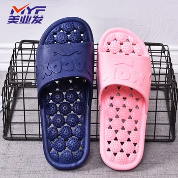 

2020 New Style Couples Sandals Summer Massage Men And Women Bathroom Leaking Home Slipper