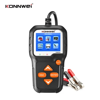 

KONNWEI KW650 Battery Tester Car Motorcycle Battery 12V 6V System Analyzer 2000CCA Charging Cranking Test Tools for the Car Auto
