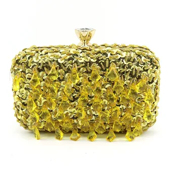 

GOLDEN Clutch Women Evening Bags Crystal Wedding Bag Party Cocktail Chain Shoulder Crossbody Handbag Purse