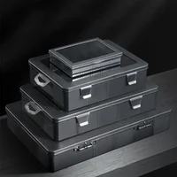 Caja de almacenamiento con compartimentos de 9-24 rejillas, caja de plástico para tornillos, Hardware, piezas electrónicas, destornillador, caja de almacenamiento ajustable