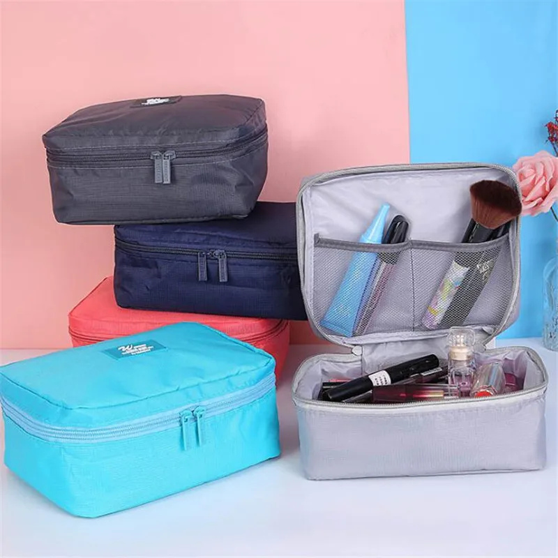 

Korean Travel Makeup Organizer Bag Fashion Simple Cosmetic Bag Waterproof Packaging Cube Multi-Function Travel Storage Pouch