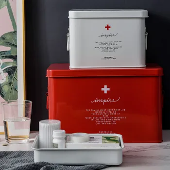 

Caja de medicina para el hogar caja de almacenamiento de drogas para ninos tamano familiar portatil para pacientes externos