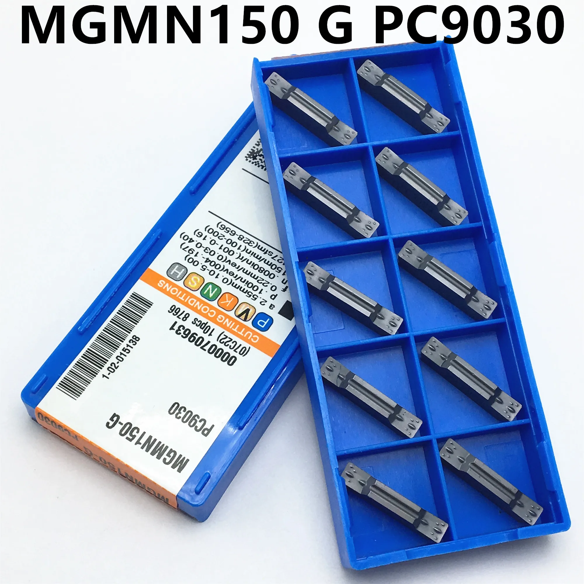

10 pieces MGMN150-G PC9030 1.5mm slotted carbide blade double head lathe turning tool for processing steel, cast iron material