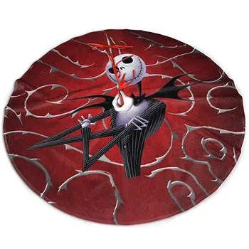 

Nightmare Jack Christmas Tree Skirt Xmas New Year Party Tree Skirt Floor-Apron Carpet Fashion Festive Supplies Home Decoration
