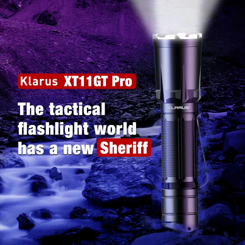 Тактический светодиодный фонарик KLARUS XT11GT PRO 2200 лм 4 режима с USB-портом и батареей