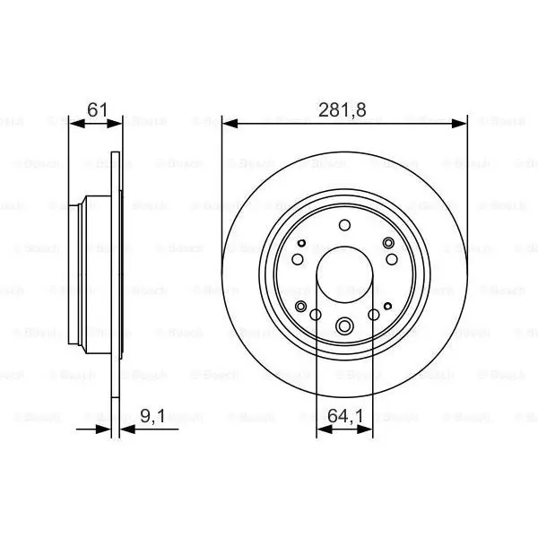 Тормозной диск BOSCH 0986479A91