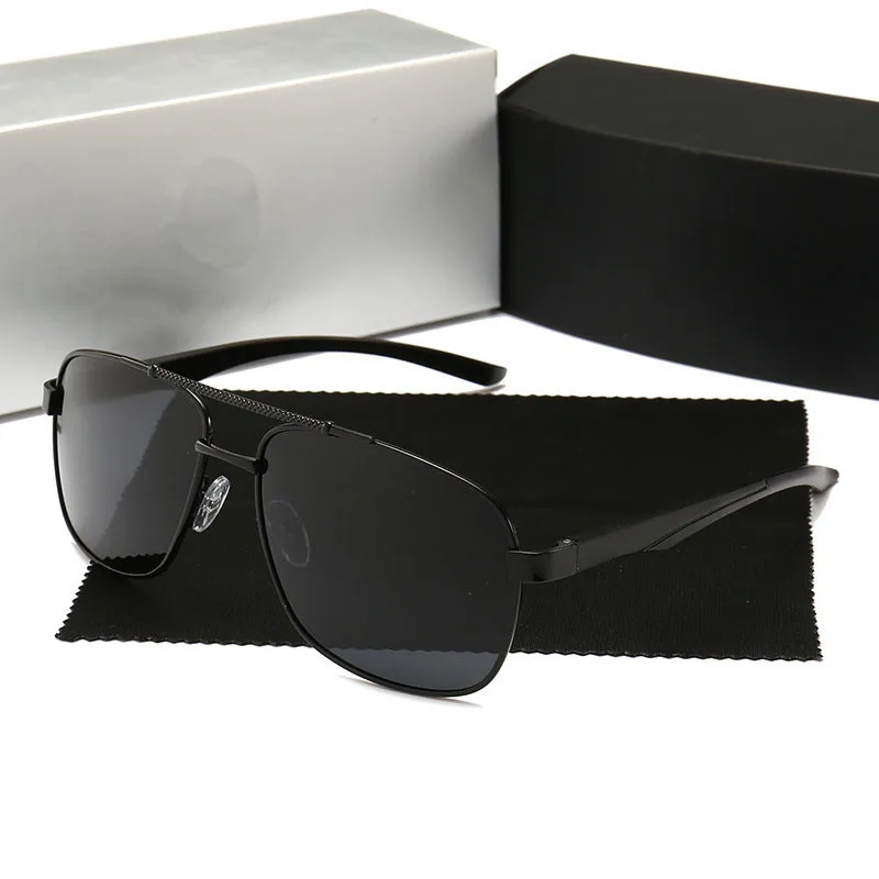 Мужские очки, высокое качество, фирменный дизайн, с логотипом, распродажа, Модные поляризованные солнцезащитные очки для вождения, 81046 - Цвет линз: black