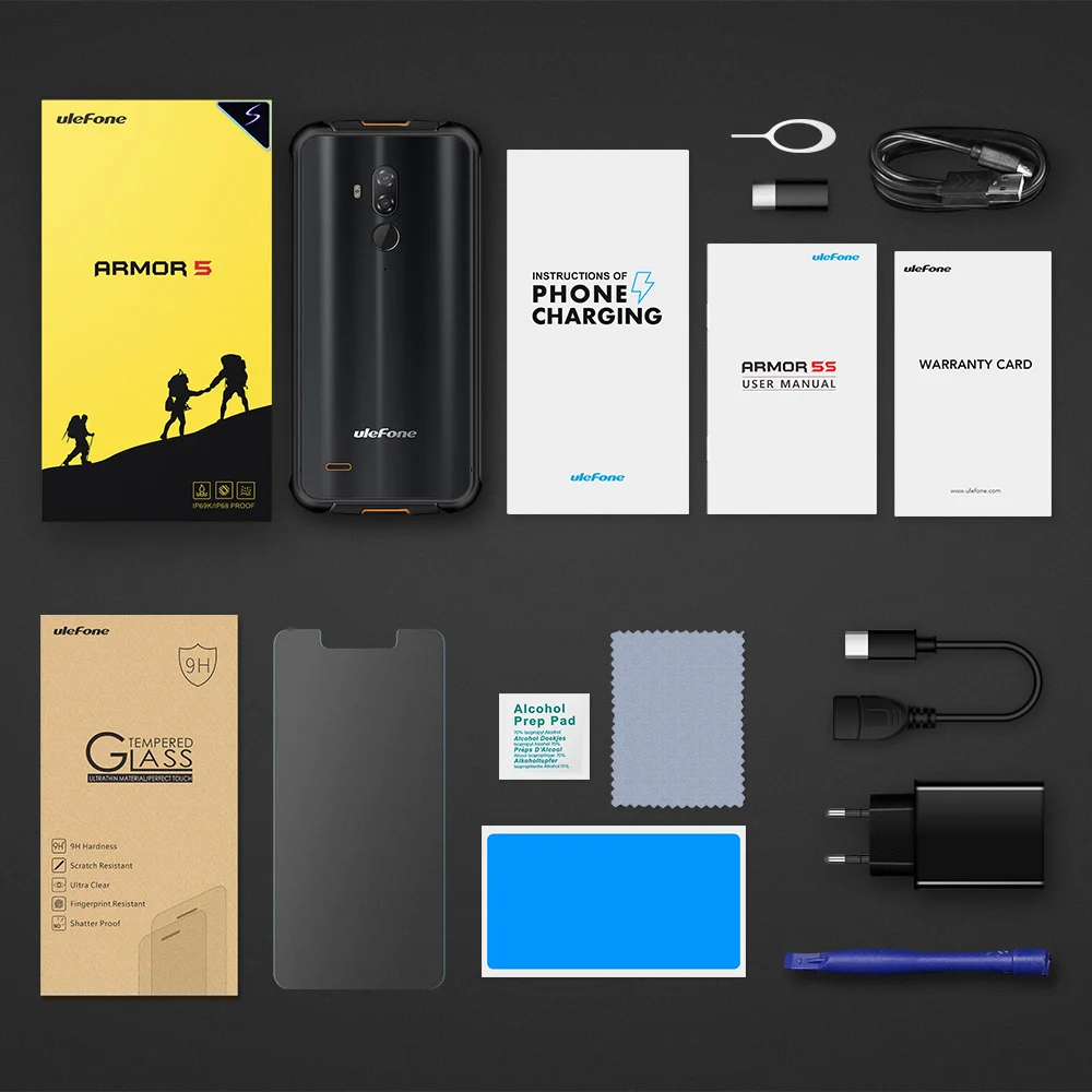 Ulefone Armor 5S водонепроницаемый IP68 NFC мобильный телефон Восьмиядерный Android 9 4 ГБ ОЗУ 64 Гб ПЗУ Беспроводная зарядка глобальная версия смартфона