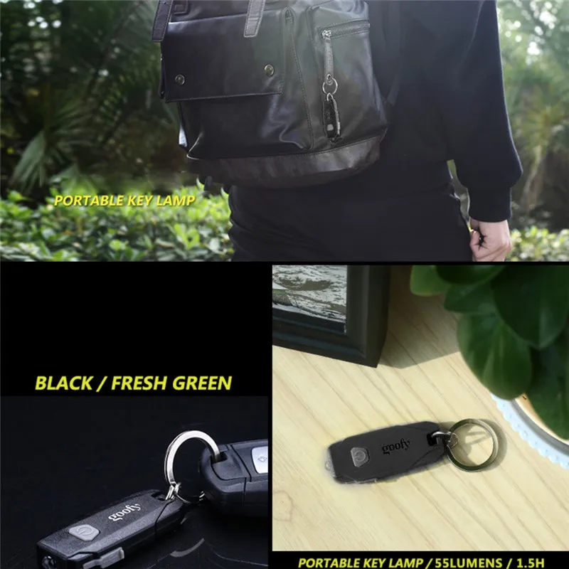 

1 Pcs Mini LED Flashlight Keychain USB Rechargeable Portable 50LM Light With 2 Modes Tube Key Ring Torch