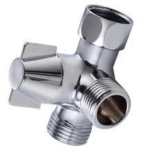 T-образное соединение 3-сторонний выход Медь душевая лейка головка гальванических переключателем прочный