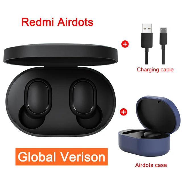 Оригинальные Xiaomi Redmi Airdots Ture беспроводные наушники Redmi Airdots Bluetooth спортивные наушники Голосовое управление водонепроницаемые наушники - Цвет: Global Version 7