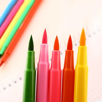 

1 Set 36 Colors Watercolor Painting Brush Soft Tip Painting Pen Washable Safety Painting Color Brush Kindergarten Drawing Tools