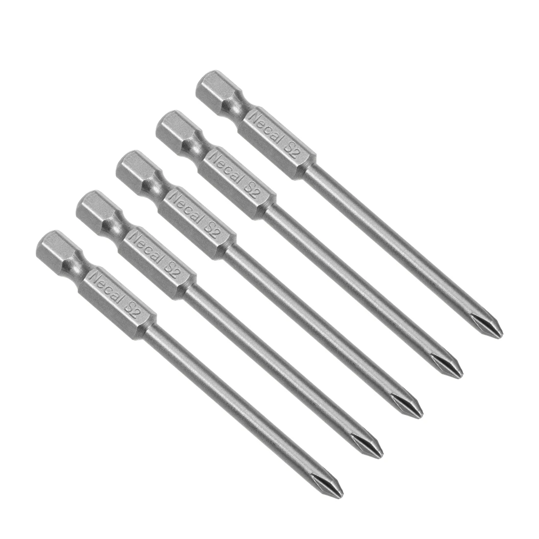 

uxcell 5 Pcs 4mm PH1 Magnetic Phillips Screwdriver Bits, 1/4 Inch Hex Shank 3-inch Length S2 Power Tool