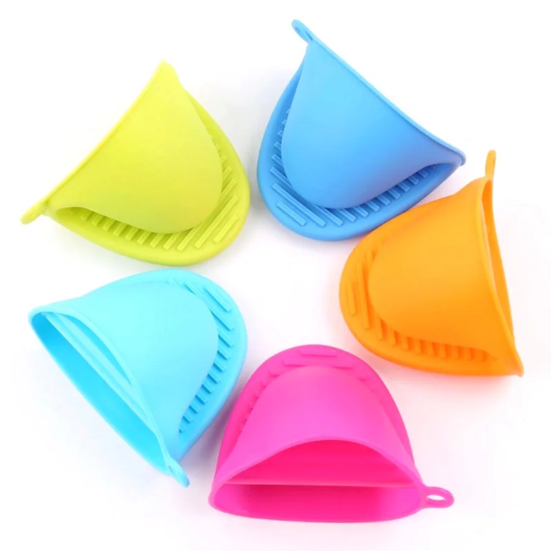 Kitchen Silicone Heat Resistant Gloves Clips Non Stick Anti-Slip Pot Dish Bowl Holder Clip Cooking Baking Oven Mitts Hand Clip