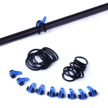 

10 set/bag Newest Top Sell Fishing Tools Clip Hanging Hook Holder Keeper with Rubber Rings