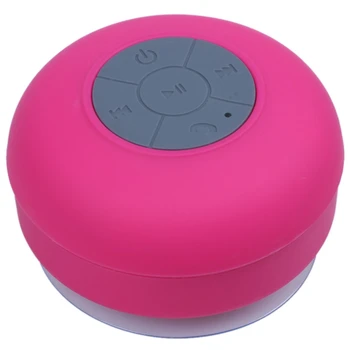 

Bluetooth 3.0 sucker speaker jukebox Waterproof 10M ABS Rosa