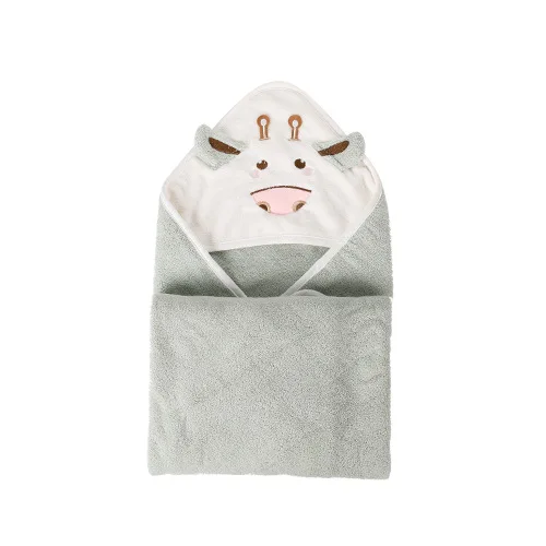 Хлопковый детский плащ Gutian rabbit, банное полотенце с рисунком маленькой коровы, детское одеяло - Цвет: WM-TZ-21