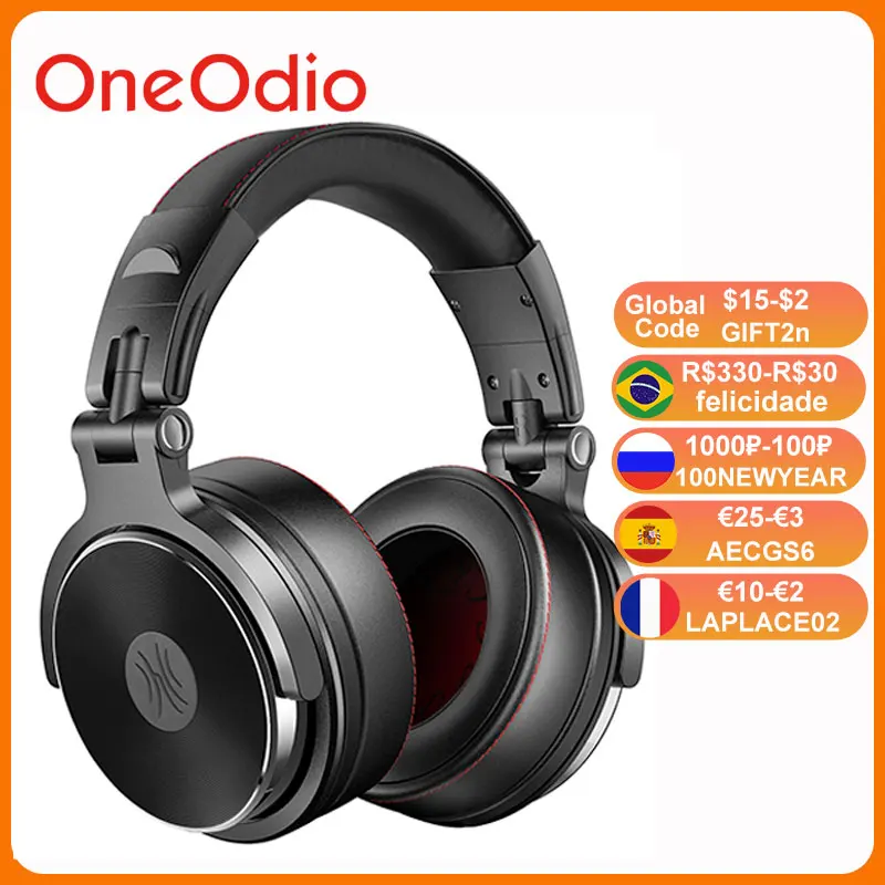 Oneodio Pro10/30/50 Wired Headphones Professional Studio DJ Headphone with Microphone Over Ear Monitor Recording Stereo Headsets
