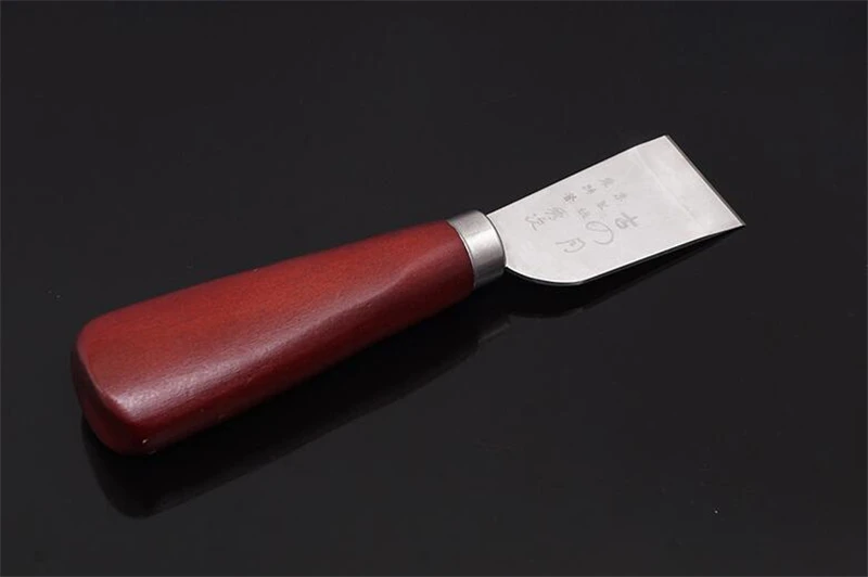 Нож для обрезки кожи DIY режущий инструмент из нержавеющей стали+ твердого дерева кожаный нож лезвие кожаный инструмент