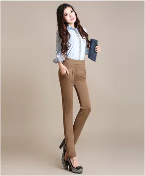 

2020 elastic waist trousers ladies pencil slim women