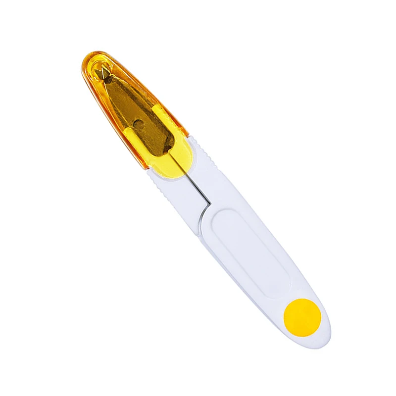Цвет: желтый Four-colour Spring Scissors. Covered Tailor Scissors. Household Paper-cut Outlets. U-shaped Yarn Scissors. Easy To Carry 1pcs - Цвет: Цвет: желтый