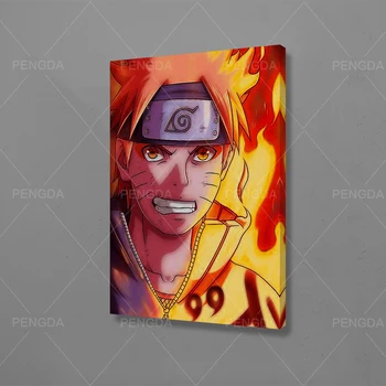 

Prints Posters Angry Naruto Anime Japan Home Decor Fire Cool Canvas Painting Wall Artwork Modern Bedroom Cuadros Modular Picture