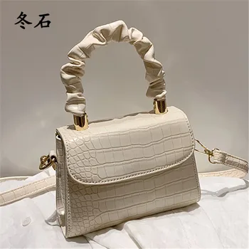 

Ladies Mini Small Square Bag 2020 Fashion New Quality PU Leather Women's Handbags Crocodile Pattern Shoulder Messenger Bags