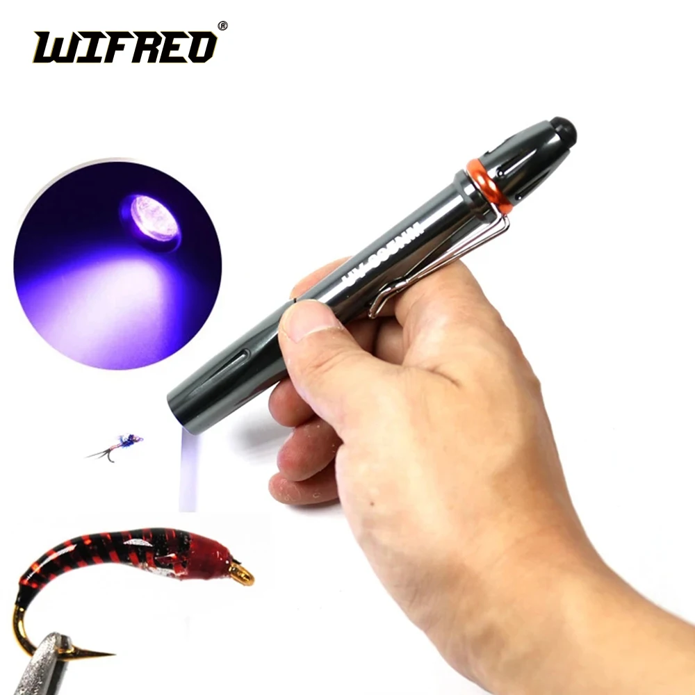 

Wifreo Deluxe Fly Fishing UV Glue Cure Light UV Torch Pen Ultra Violet Flashlight Nymph Buzzer Head Curing Black Light Lamp